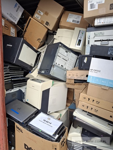 Zużyte urządzenia elektryczne i elektroniczne (m.in. wybrakowane urządzenia łączności, komputery bez dysków twardych, monitory, klawiatury, drukarki, wieże, radiomagnetofony) /kod odpadu 16 02 14/ 